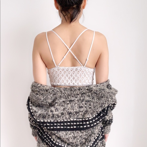 JOLIE FLORAL LACE DOUBLE STRAP BRALETTE - DOVE - Picture 6 of 7